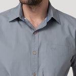 Camisa Algodón Orgánico Hombre Galiton Gris Rockford