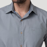 Camisa Algodón Orgánico Hombre Galiton Gris Rockford