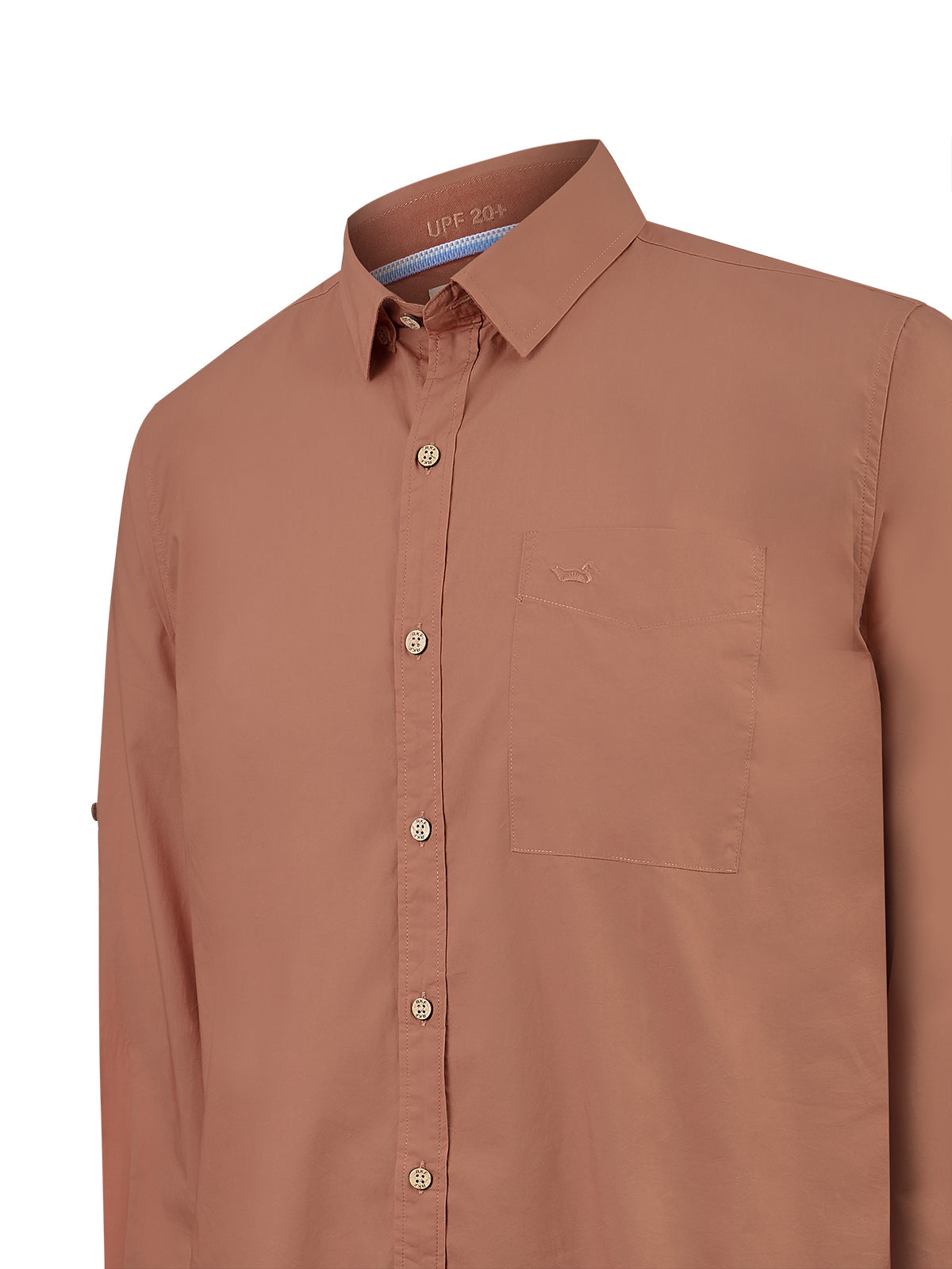Camisa Algodón Orgánico Hombre Galiton Naranjo Rockford