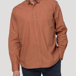 Camisa Algodón Orgánico Hombre Galiton Naranjo Rockford