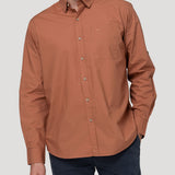Camisa Algodón Orgánico Hombre Galiton Naranjo Rockford