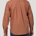 Camisa Algodón Orgánico Hombre Galiton Naranjo Rockford