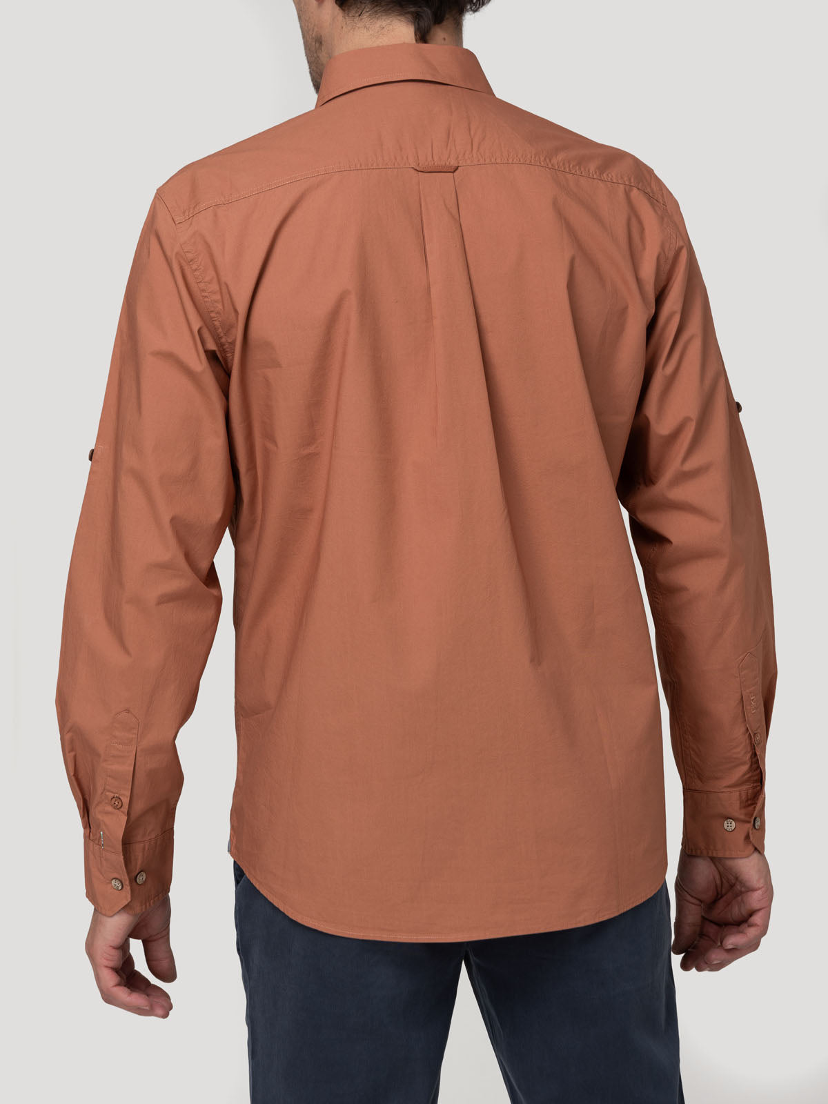 Camisa Algodón Orgánico Hombre Galiton Naranjo Rockford