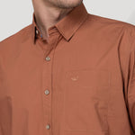 Camisa Algodón Orgánico Hombre Galiton Naranjo Rockford