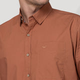 Camisa Algodón Orgánico Hombre Galiton Naranjo Rockford