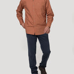 Camisa Algodón Orgánico Hombre Galiton Naranjo Rockford