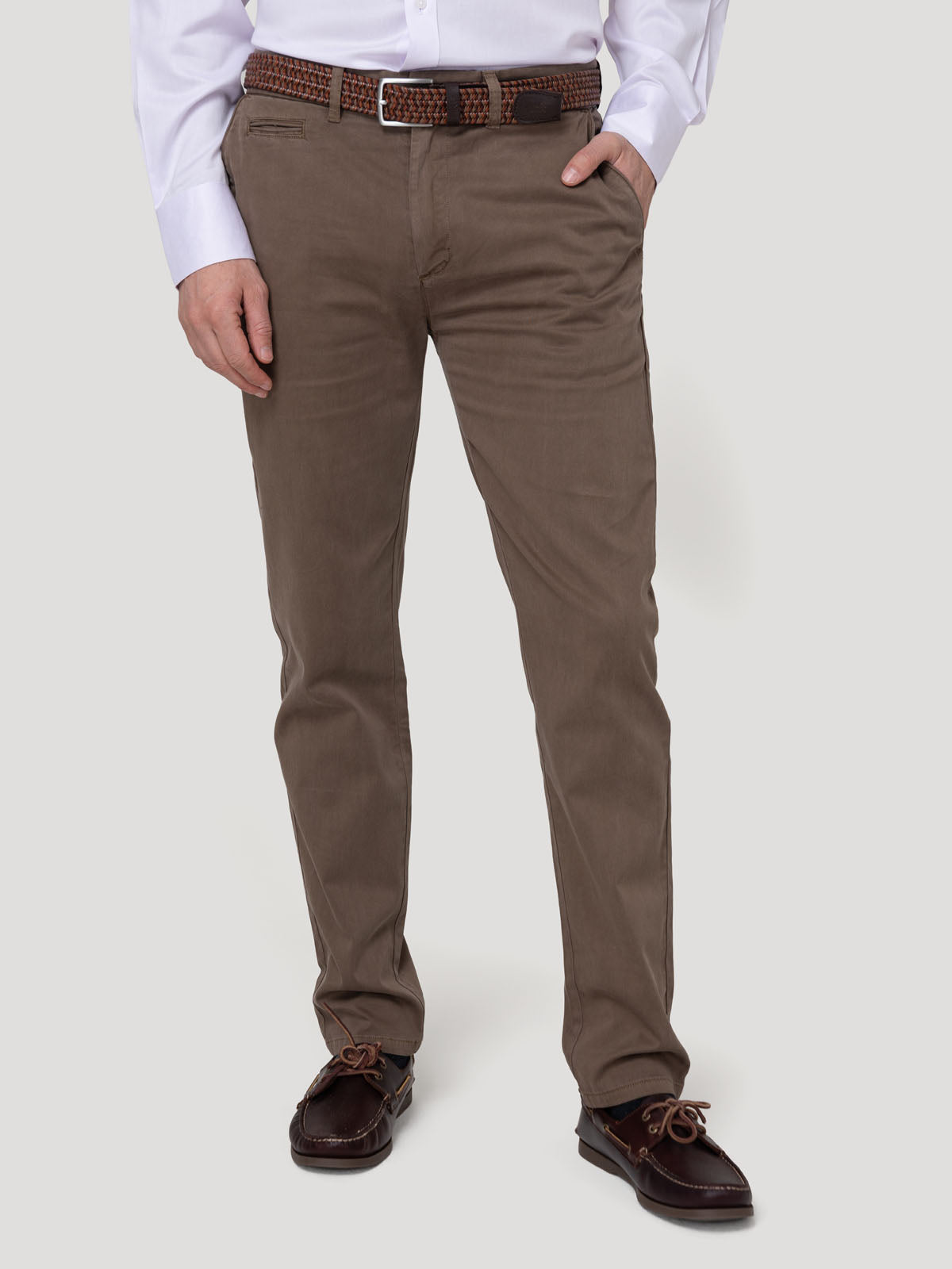 Pantalón Algodón Hombre Napoli Café Rockford