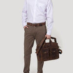 Pantalón Algodón Hombre Napoli Café Rockford