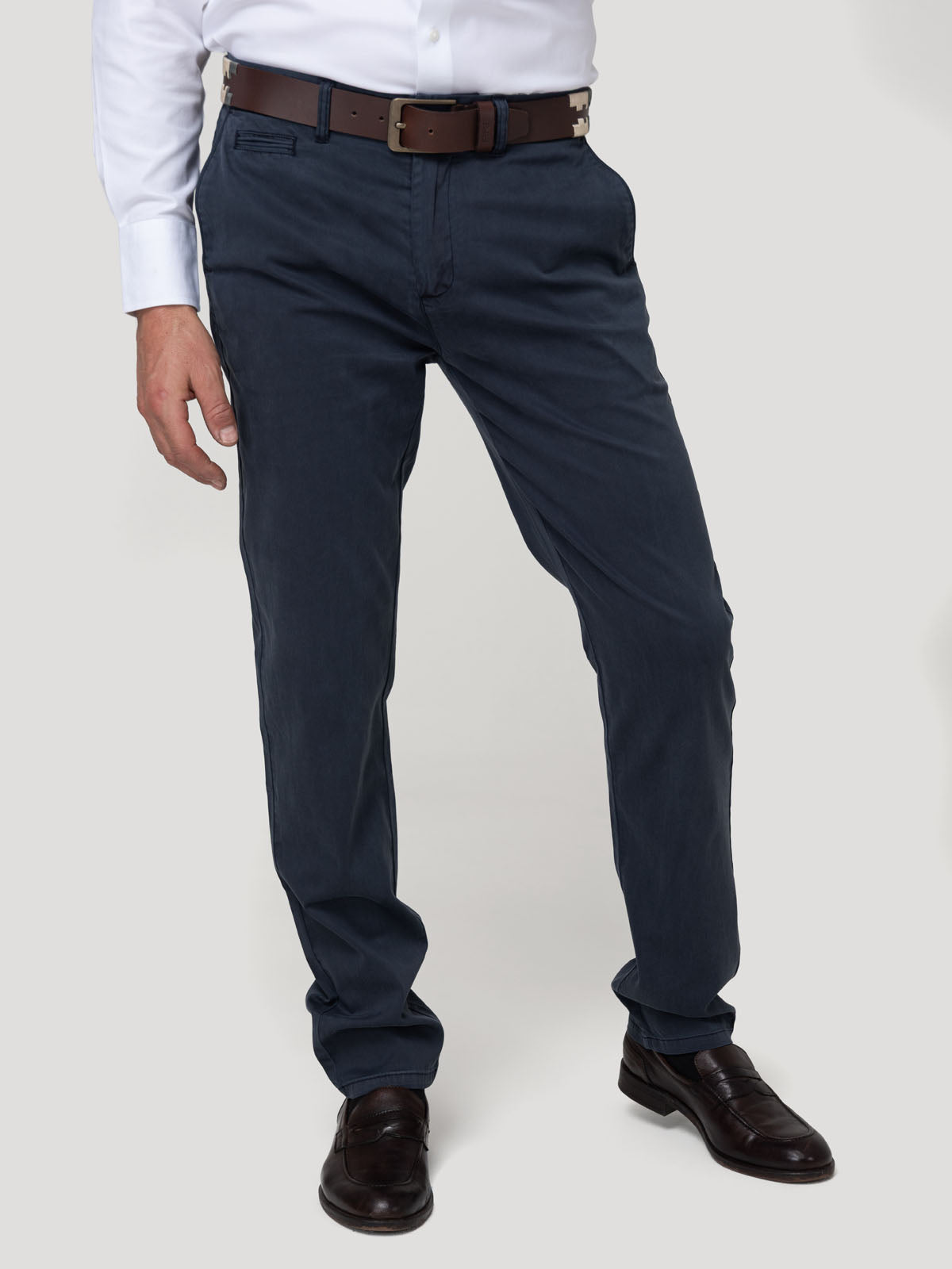 Pantalón Algodón Hombre Napoli Marino Rockford