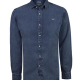 Camisa Tencel Hombre Tencel Azul Rockford