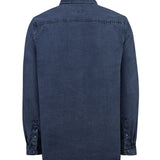 Camisa Tencel Hombre Tencel Azul Rockford
