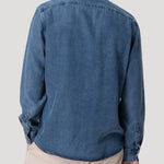 Camisa Tencel Hombre Tencel Azul Rockford