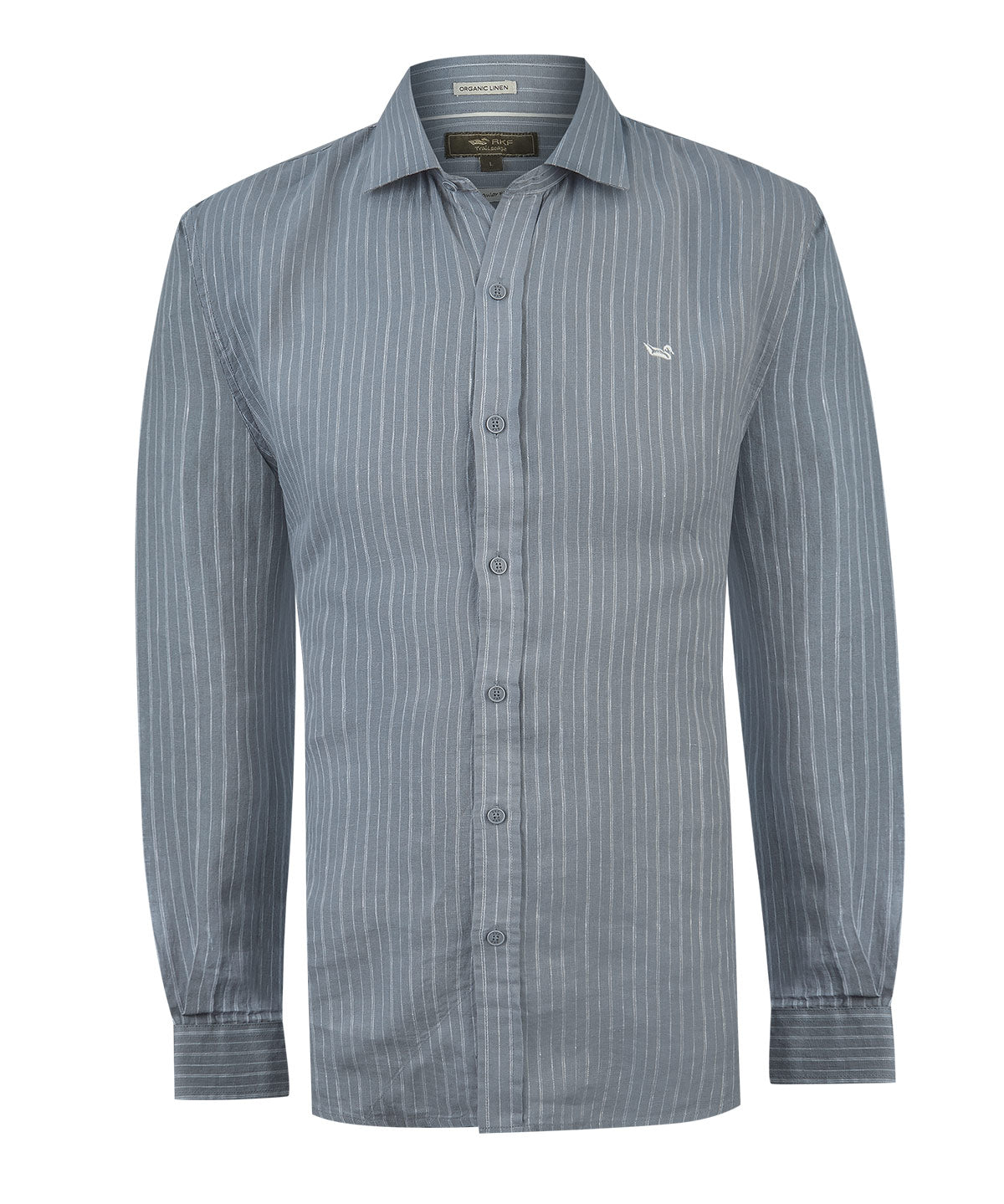 Camisa Lino Orgánico Hombre Linenmist Gris Rockford