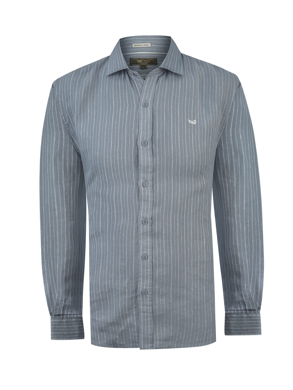 Camisa Lino Orgánico Hombre Linenmist Gris Rockford
