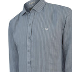 Camisa Lino Orgánico Hombre Linenmist Gris Rockford