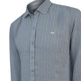 Camisa Lino Orgánico Hombre Linenmist Gris Rockford