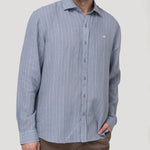 Camisa Lino Orgánico Hombre Linenmist Gris Rockford