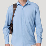 Camisa Algodón Pima Hombre Horizon Celeste Rockford