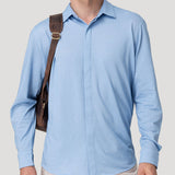 Camisa Algodón Pima Hombre Horizon Celeste Rockford