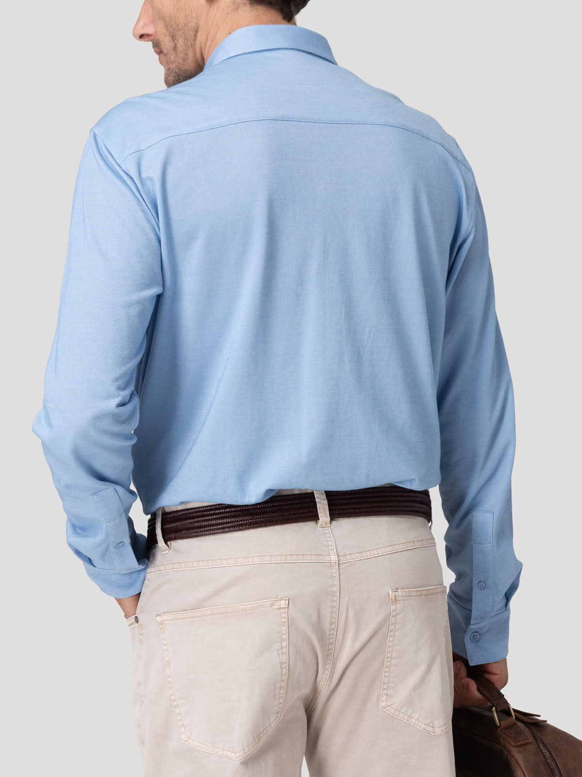 Camisa Algodón Pima Hombre Horizon Celeste Rockford