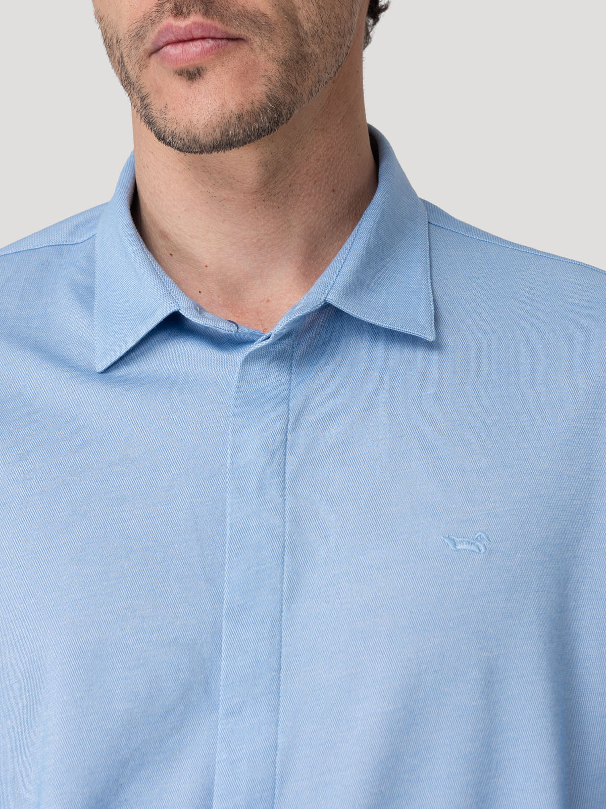 Camisa Algodón Pima Hombre Horizon Celeste Rockford