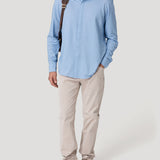 Camisa Algodón Pima Hombre Horizon Celeste Rockford