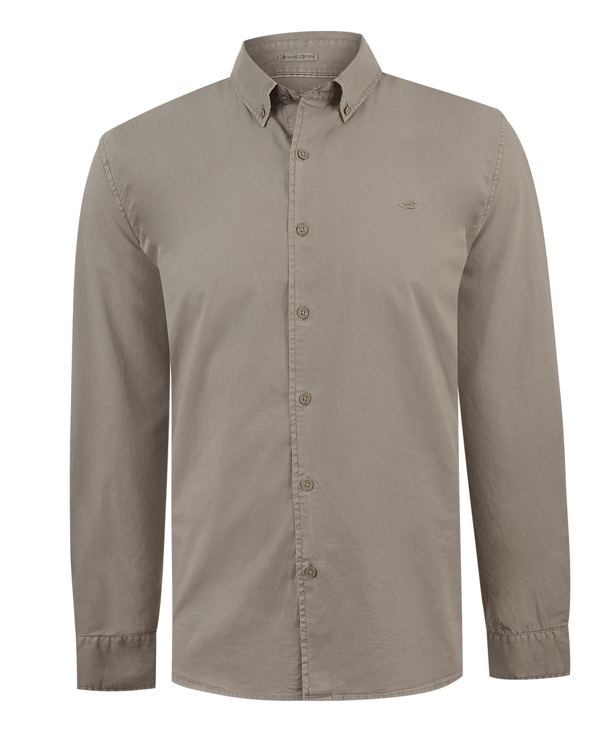 Camisa Algodón Orgánico Hombre Soft Café Rockford