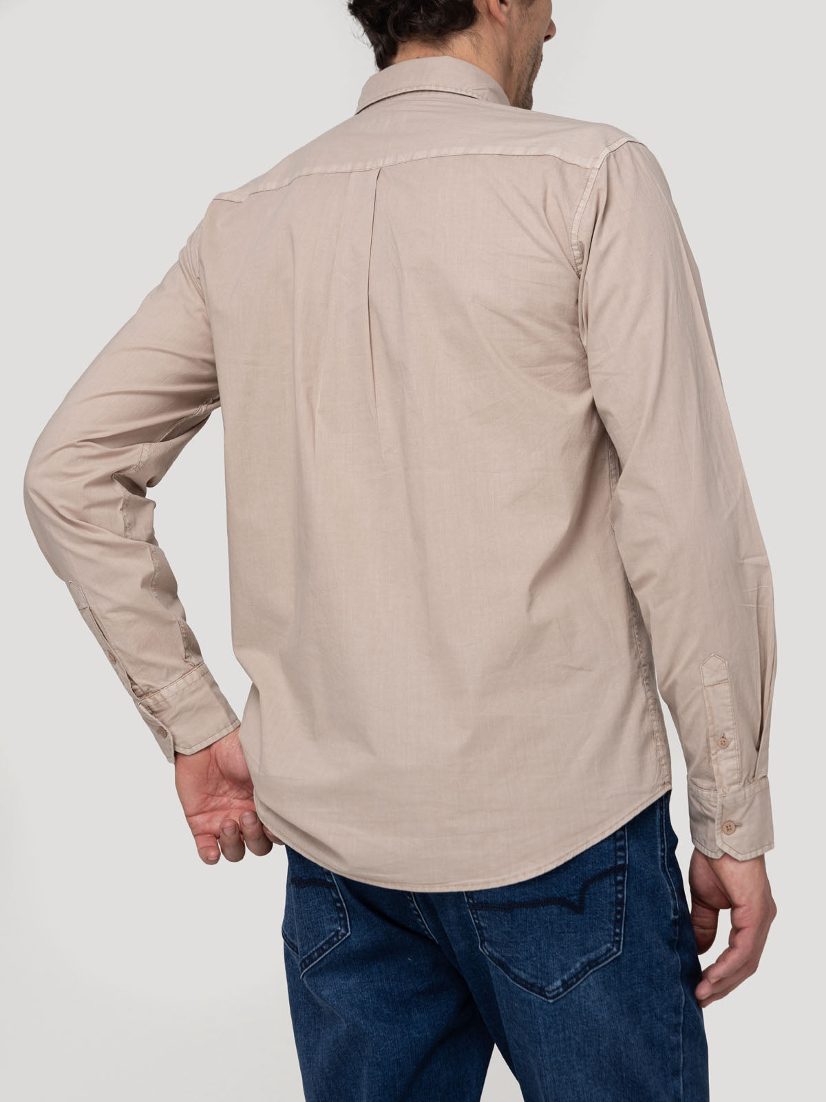 Camisa Algodón Orgánico Hombre Soft Café Rockford