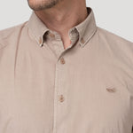 Camisa Algodón Orgánico Hombre Soft Café Rockford