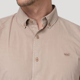Camisa Algodón Orgánico Hombre Soft Café Rockford