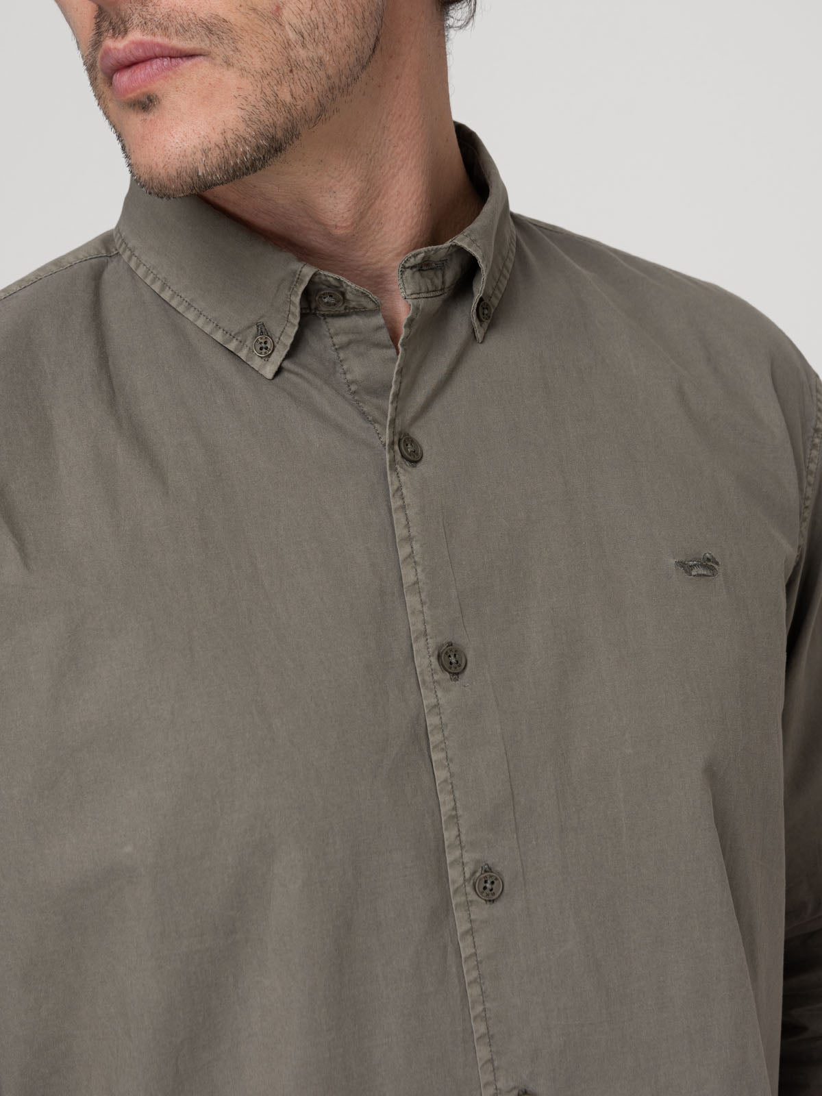 Camisa Algodón Orgánico Hombre Soft Verde Rockford