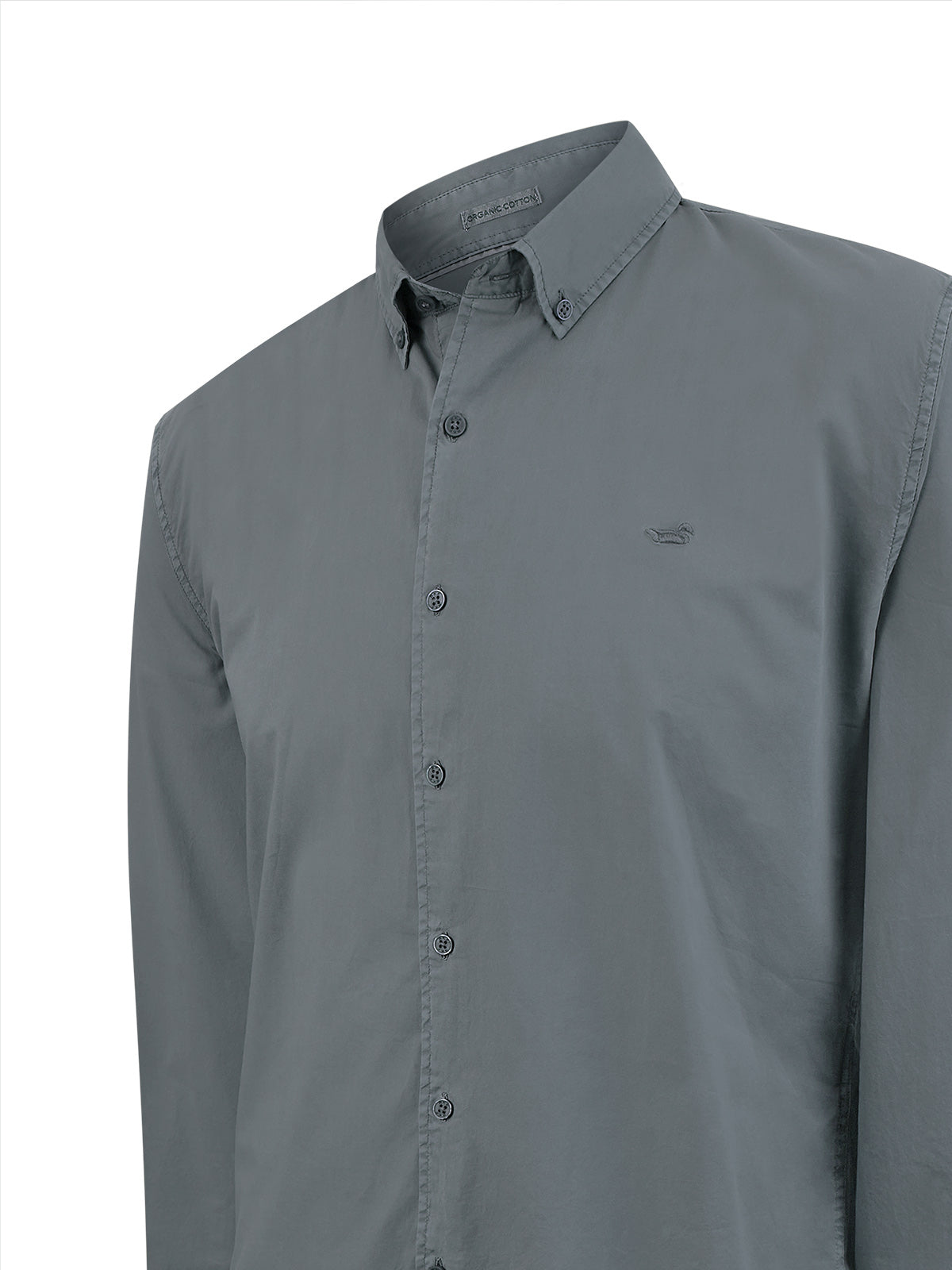 Camisa Algodón Orgánico Hombre Soft Gris Rockford