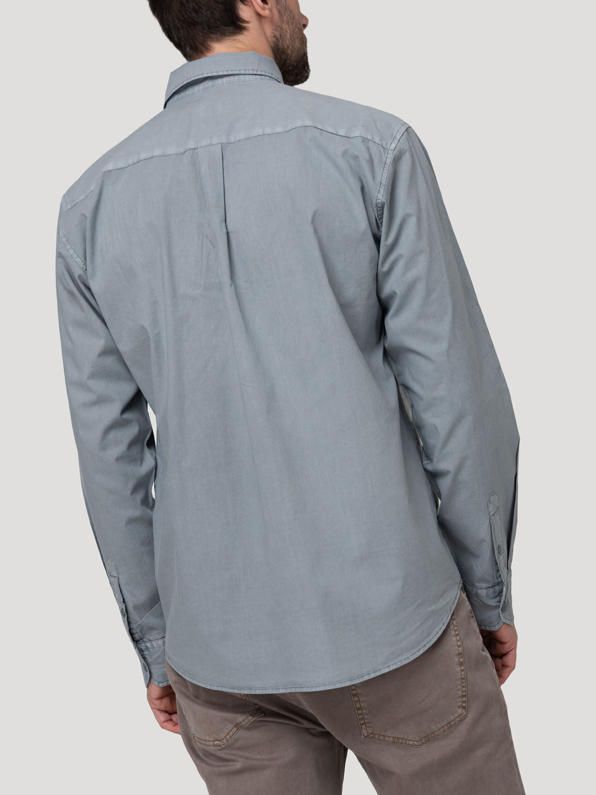 Camisa Algodón Orgánico Hombre Soft Gris Rockford