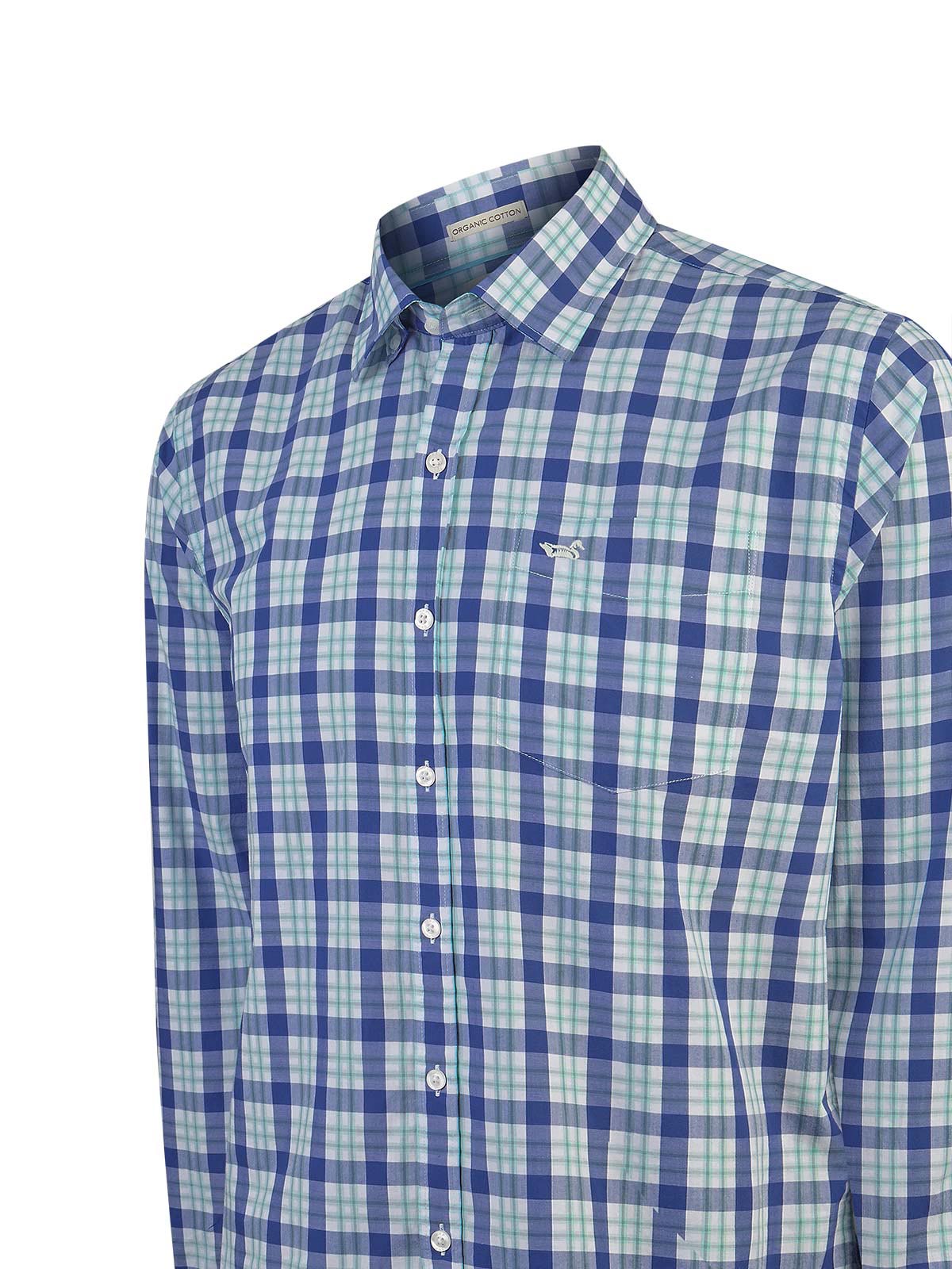 Camisa Algodón Orgánico Hombre Lighter Celeste Rockford