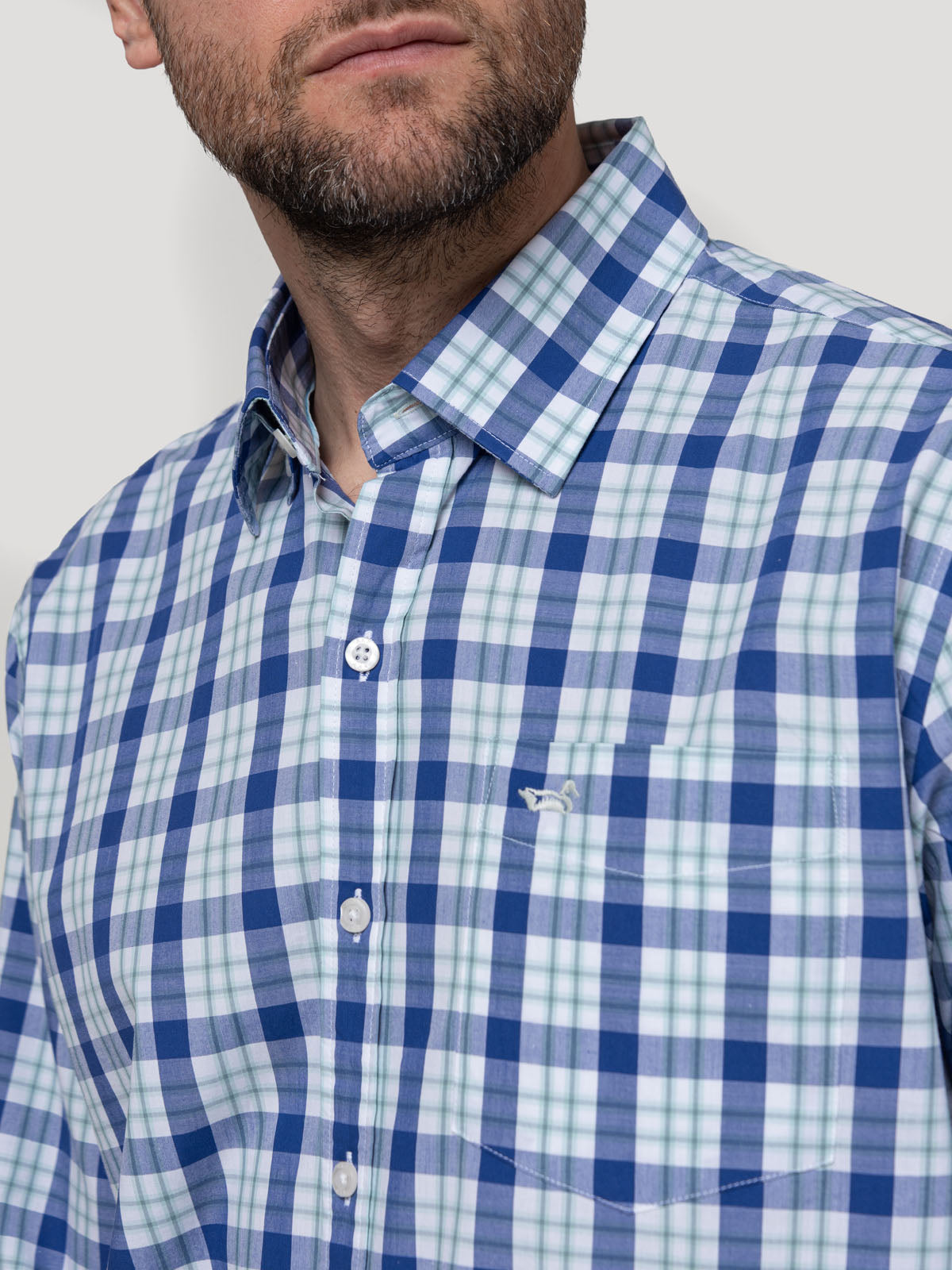 Camisa Algodón Orgánico Hombre Lighter Celeste Rockford