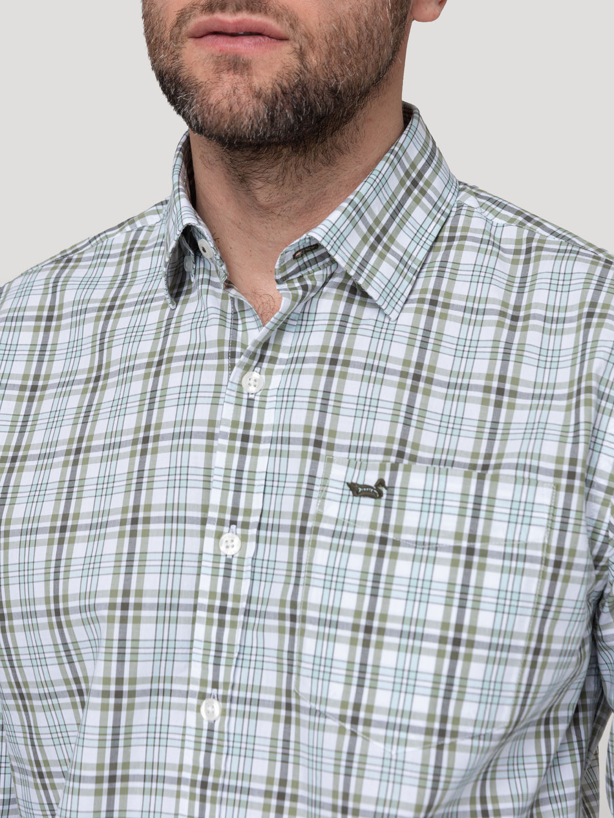 Camisa Algodón Orgánico Hombre Lighter Verde Rockford