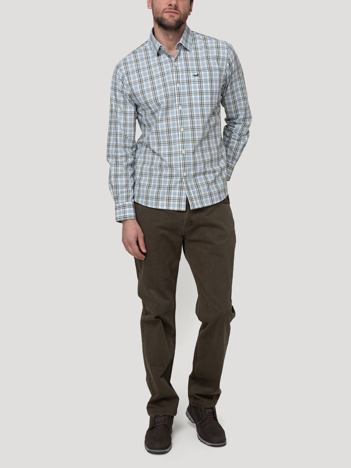 Camisa Algodón Orgánico Hombre Lighter Verde Rockford