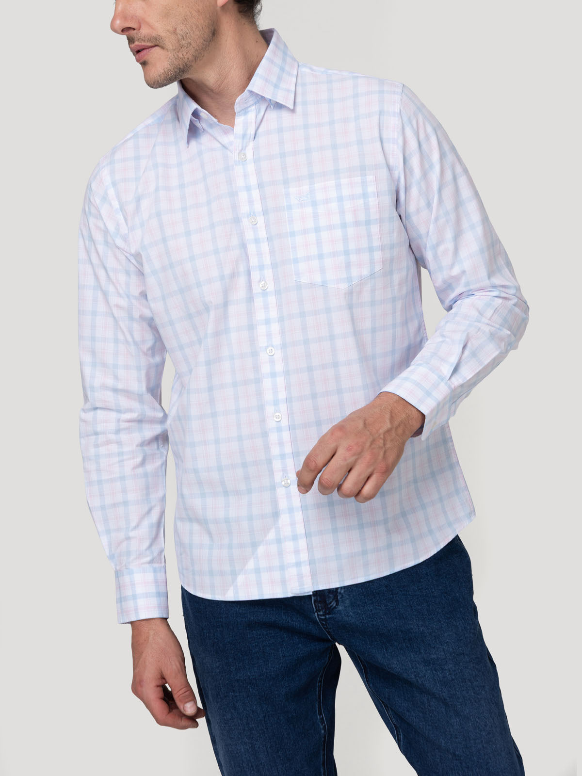 Camisa Algodón Orgánico Hombre Lighter Rosado Rockford
