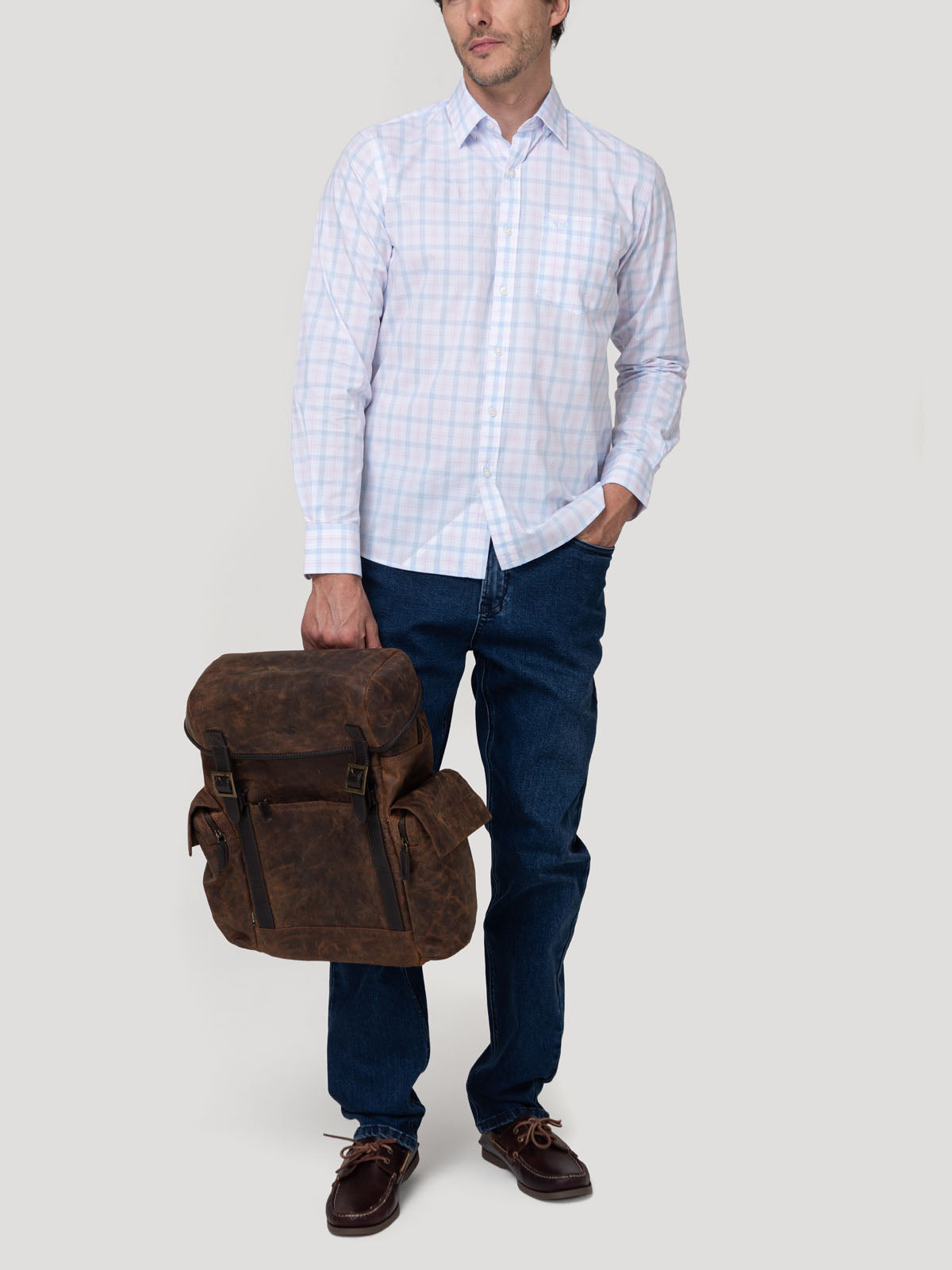 Camisa Algodón Orgánico Hombre Lighter Rosado Rockford