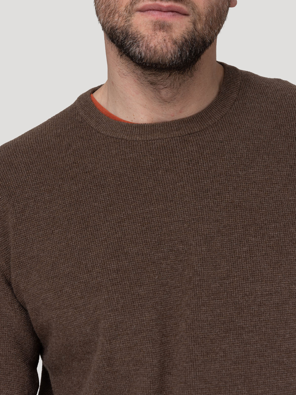 Sweater Fibras Recicladas Hombre Angri Café Rockford