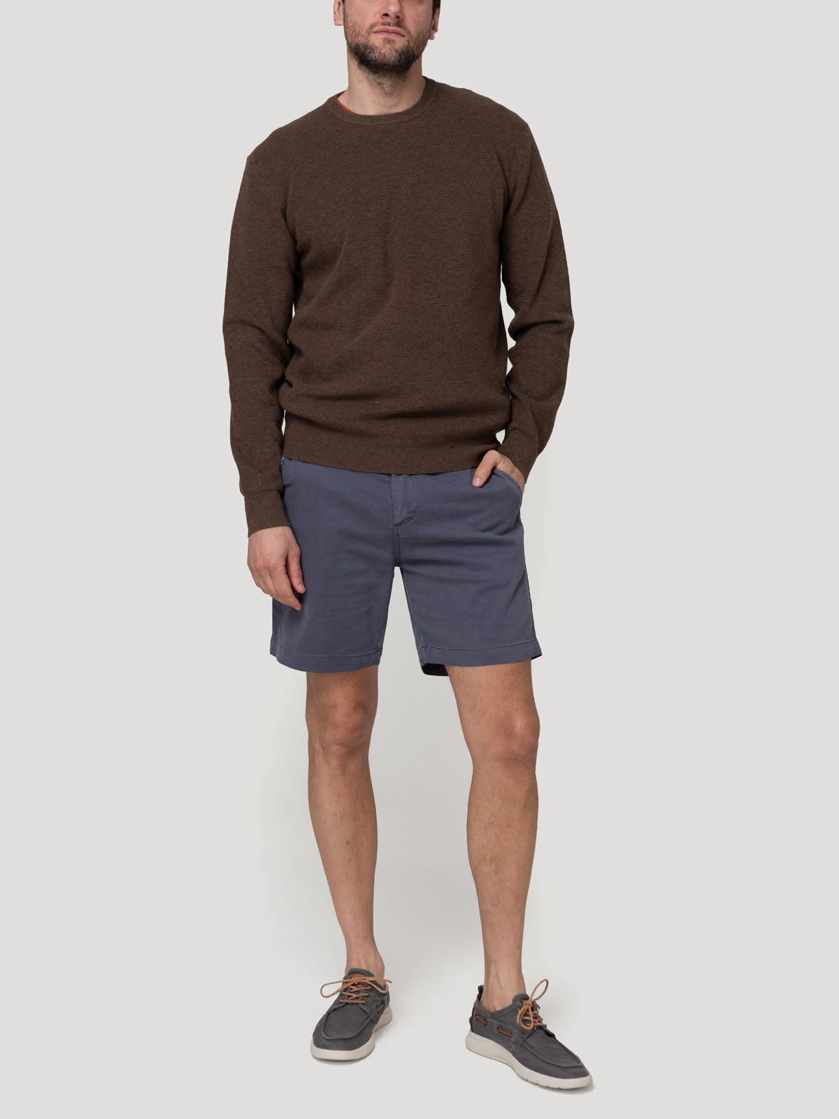 Sweater Fibras Recicladas Hombre Angri Café Rockford