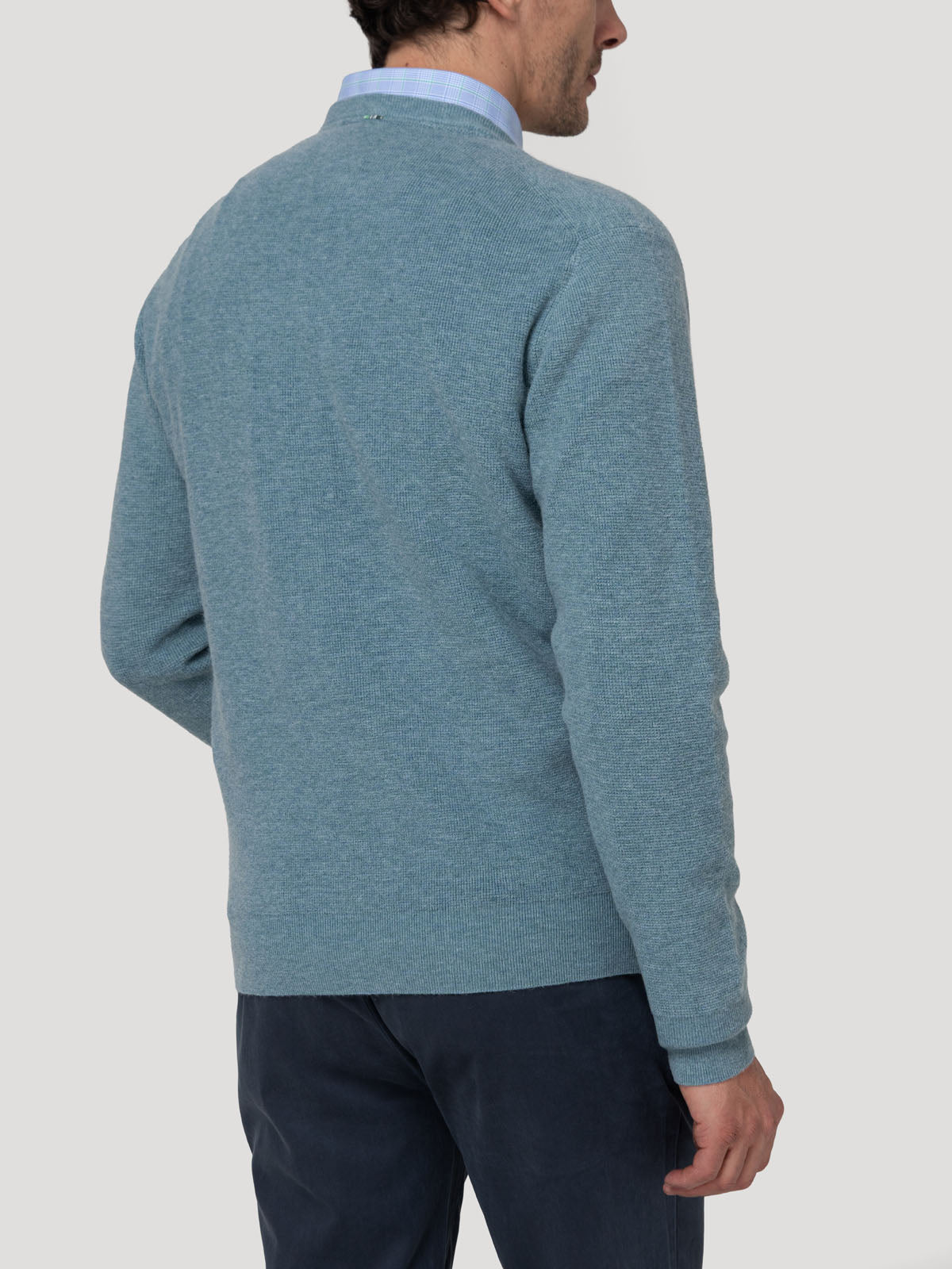 Sweater Fibras Recicladas Hombre Angri Celeste Rockford