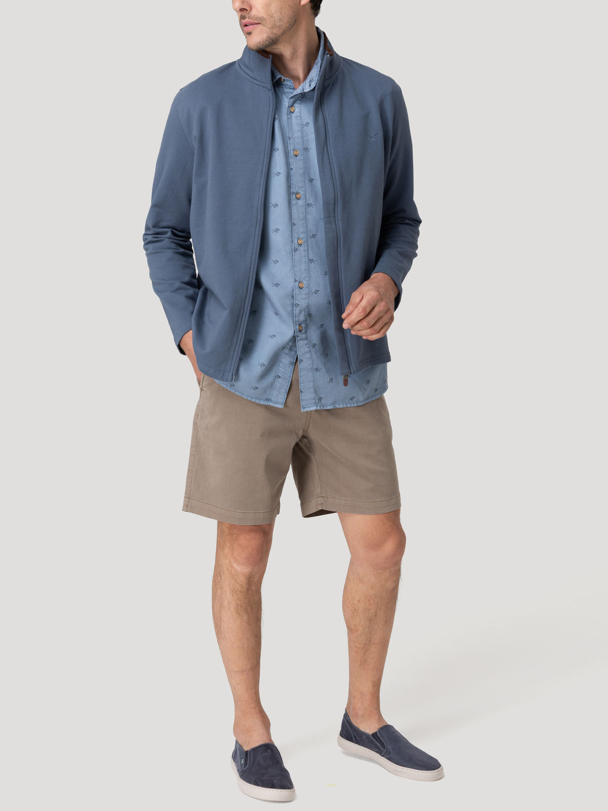Polerón Algodón Orgánico Hombre Rimini Azul Rockford