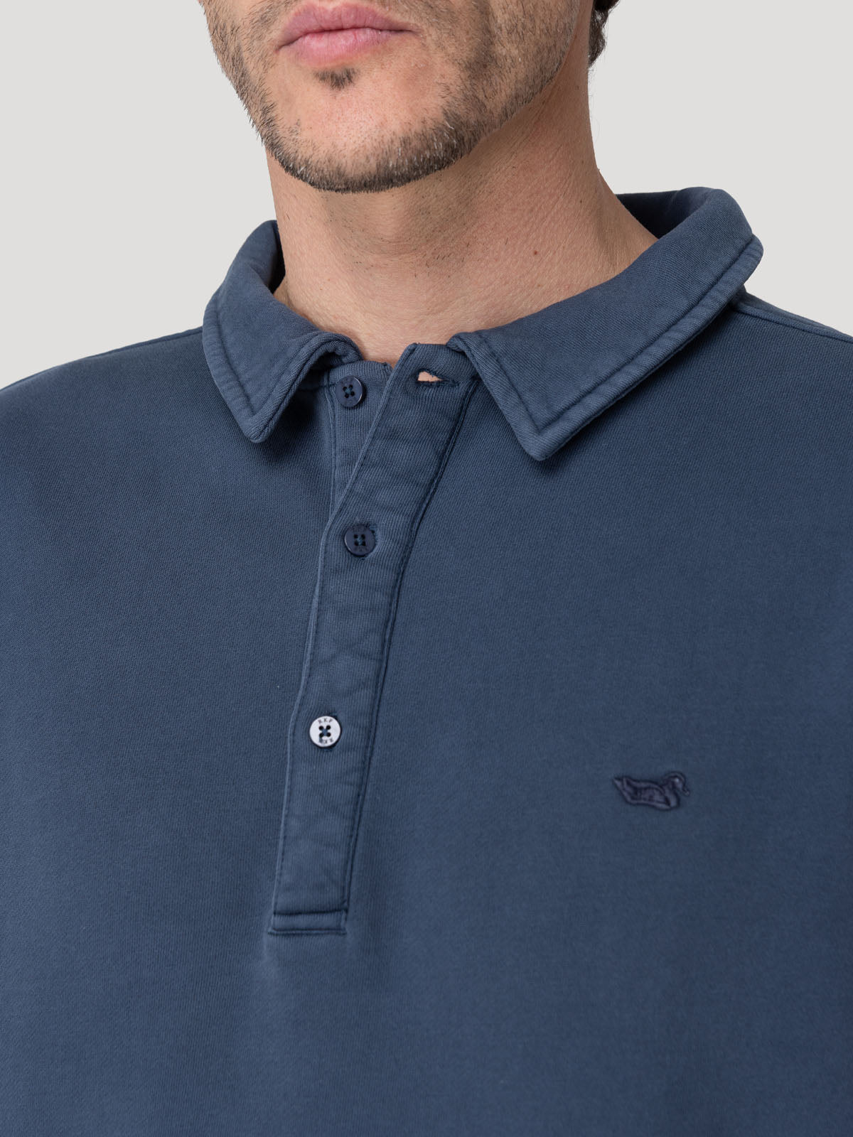 Polerón Algodón Orgánico Hombre Route Azul Rockford