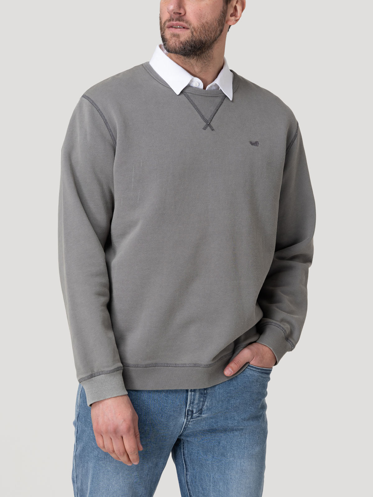 Polerón Algodón Orgánico Hombre Frateli Azul Rockford