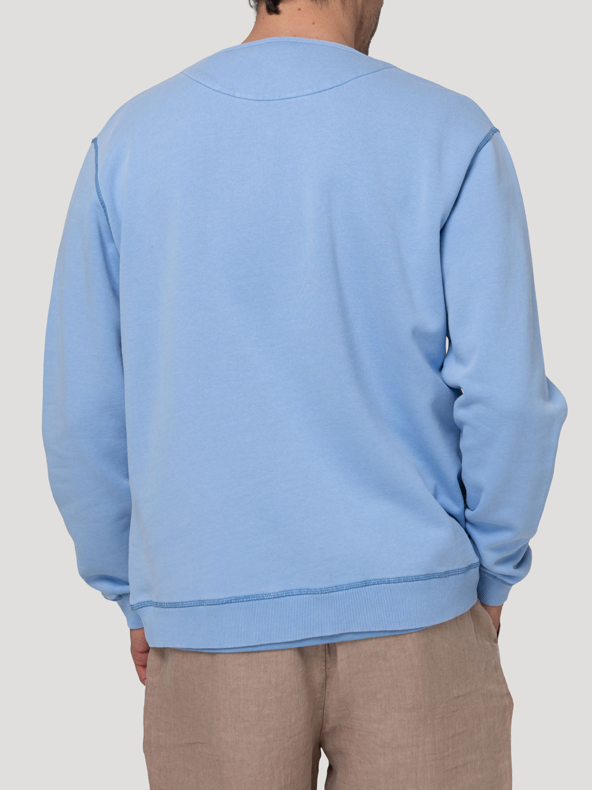 Polerón Algodón Orgánico Hombre Frateli Celeste Rockford