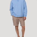 Polerón Algodón Orgánico Hombre Frateli Celeste Rockford