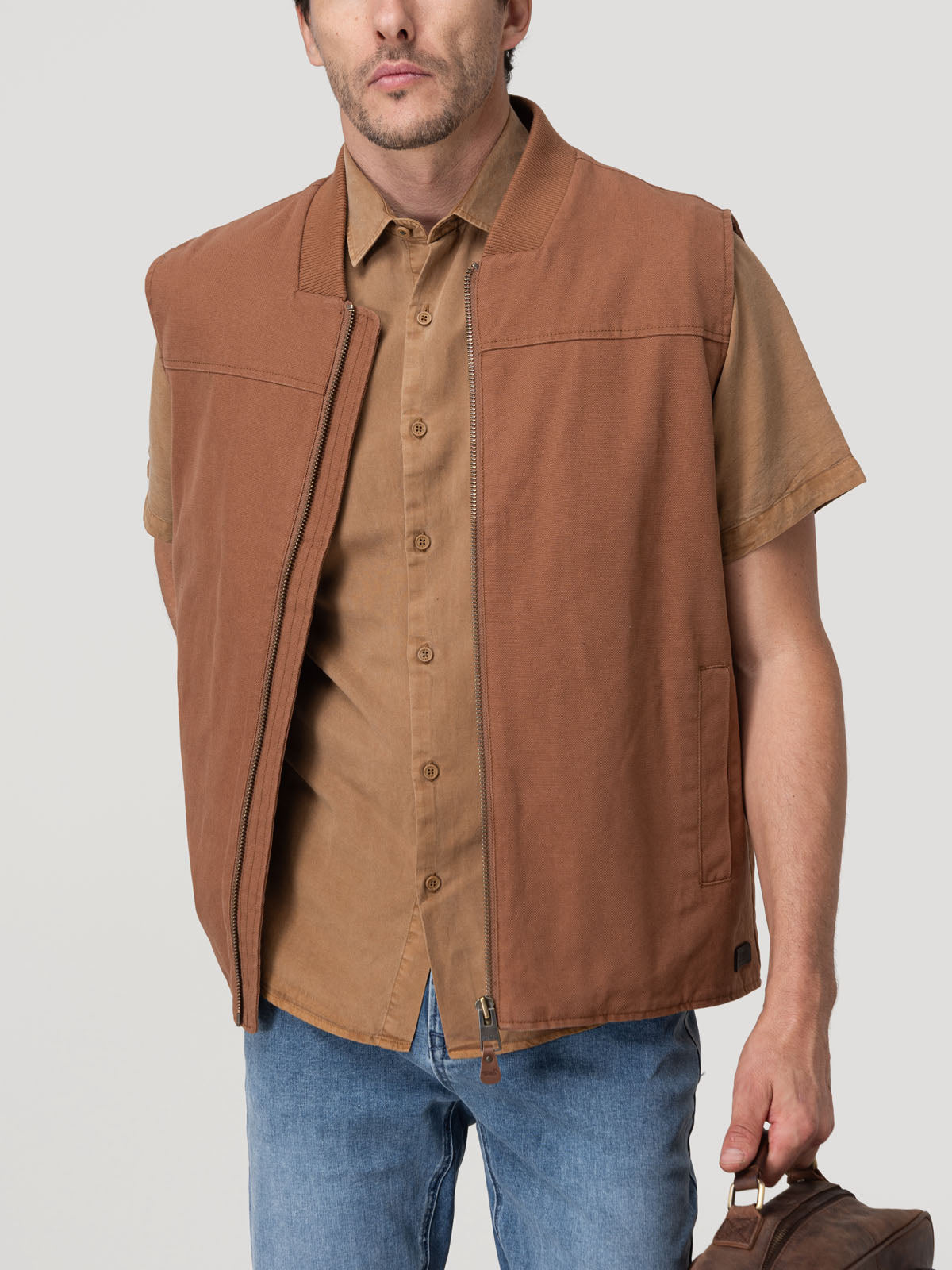 Chaqueta Algodón Orgánico Hombre Savona Café Rockford