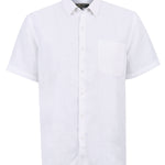Camisa Lino Orgánico Hombre Linenshort Blanco Rockford