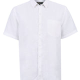 Camisa Lino Orgánico Hombre Linenshort Blanco Rockford